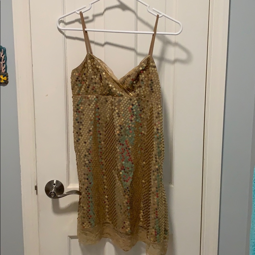 Size 0 gold sequenced dress
